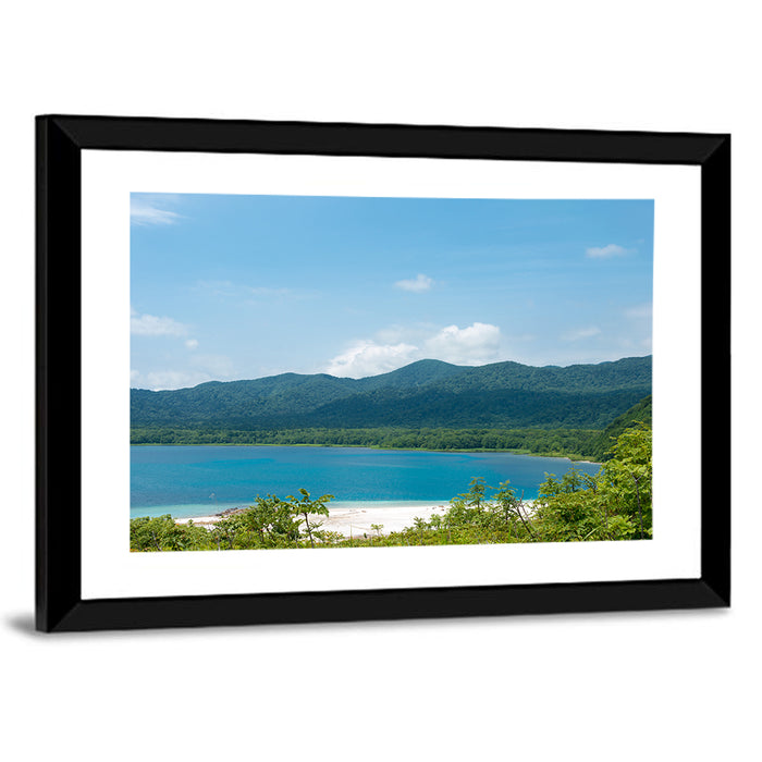 Usori Lake Shoreline Wall Art as a framed print