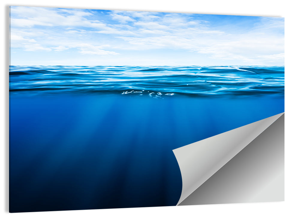 Split-level Ocean Sunlight Wall Art