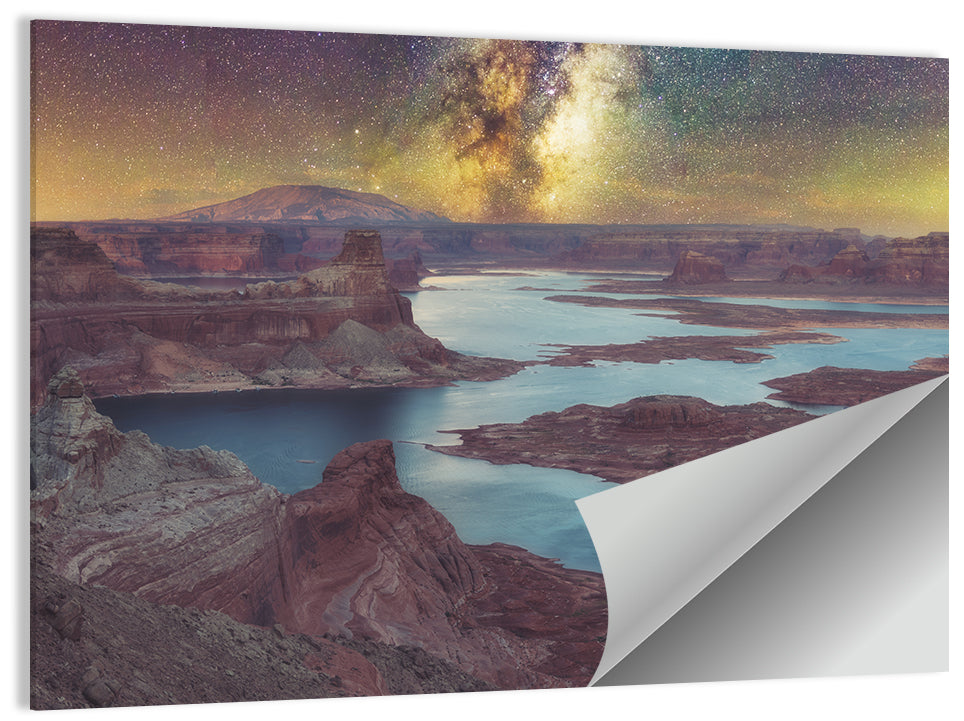 Milky Way Over Lake Powell Wall Art