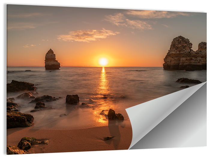 Praia Do Camillo Sunset Wall Art as a poster print