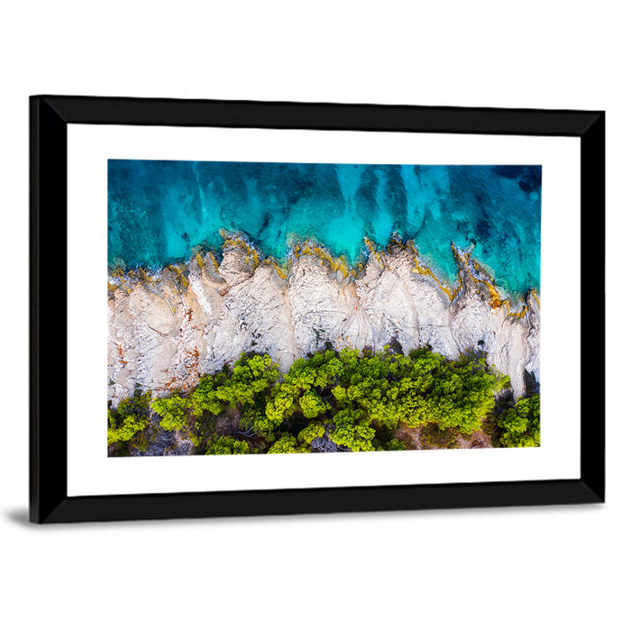 Croatian Coastscape Wall Art as a framed print