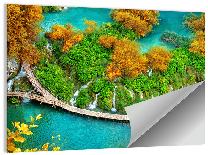 Plitvice Lakes Boardwalk Wall Art as a poster print
