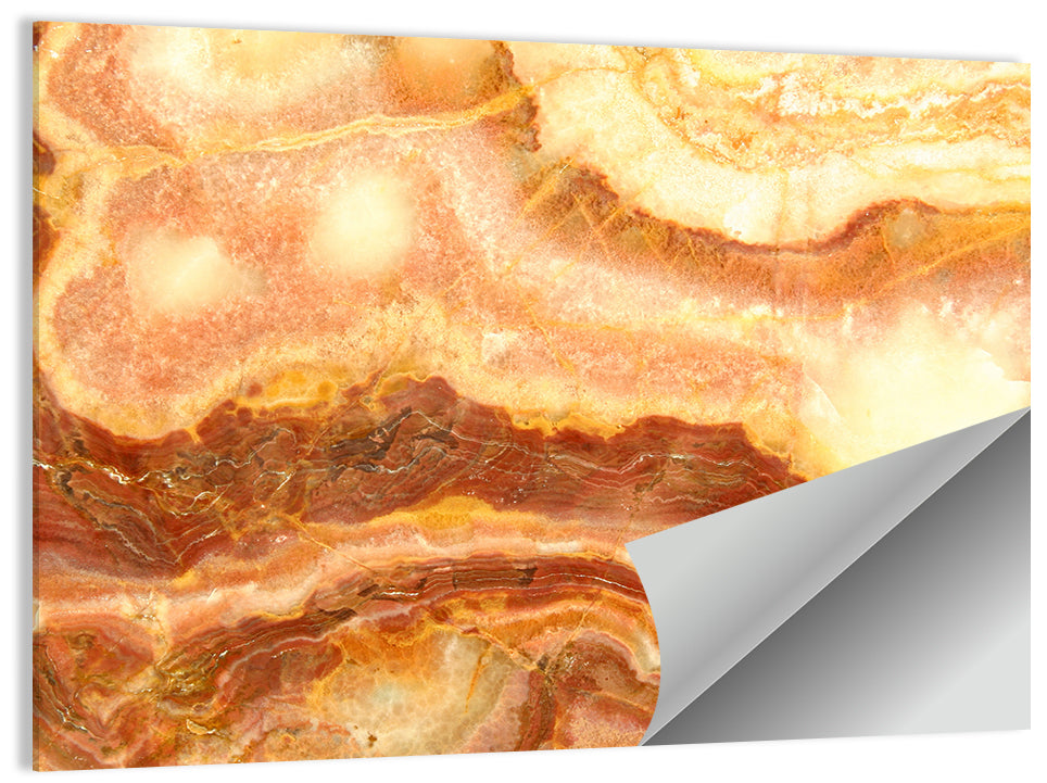 Golden Agate Stone Abstract Wall Art