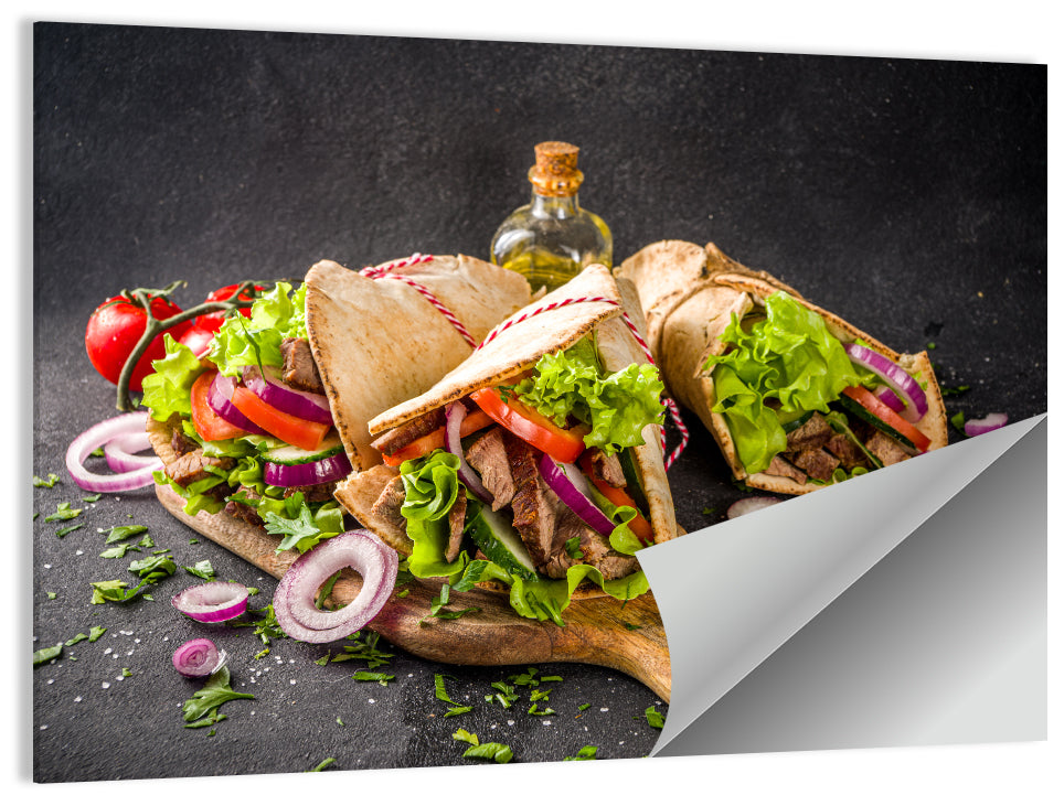 Turkish Shawarma Wraps Wall Art