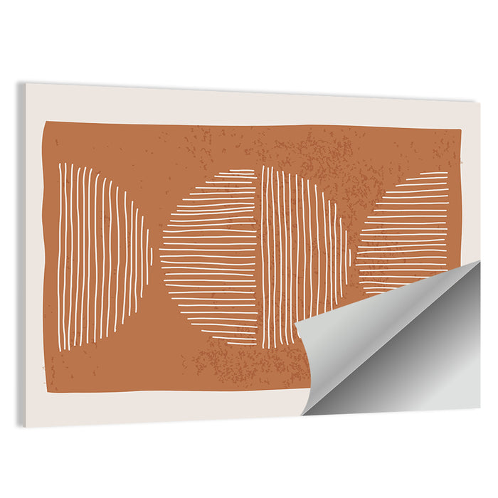 Terracotta Timelapse Circles Wall Art as a poster print