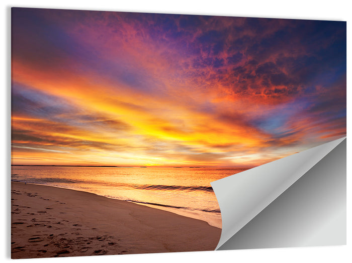 Maine Beach Sunrise Wall Art as a poster print