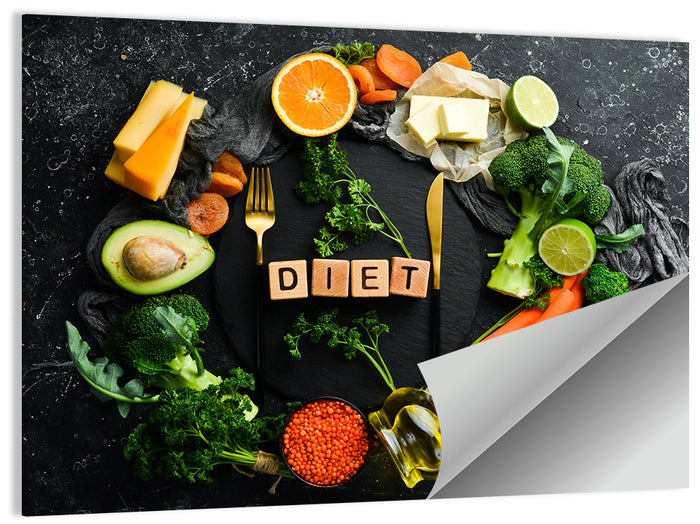 Balanced Diet Concept Wall Art as a poster print