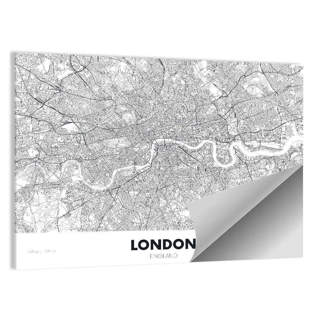 London River Map Wall Art