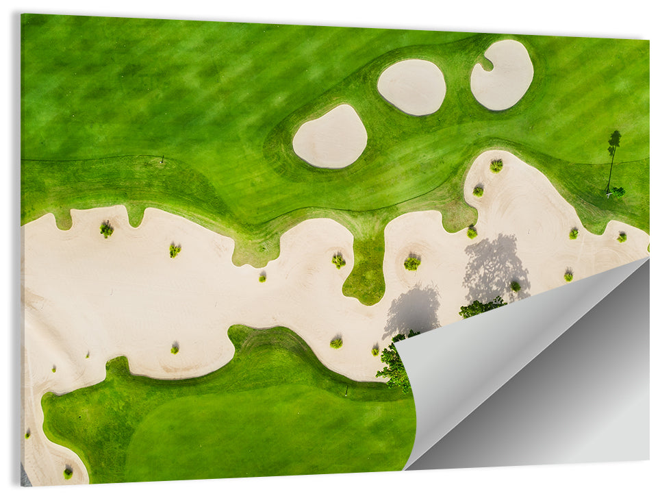 Aerial Golf Course Landscape Wall Art