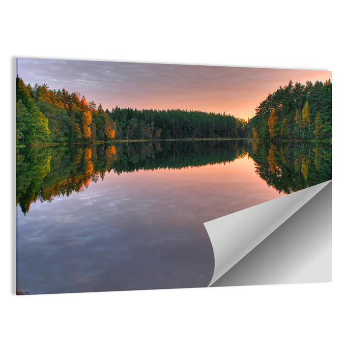 Estonian Lake at Golden Hour Wall Art as a poster print