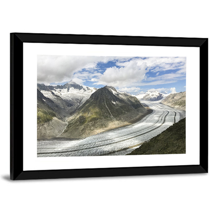 Aletsch Glacier Wall Art as a framed print
