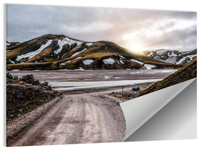 Gravel Road at Landmannalaugar Wall Art as a poster print