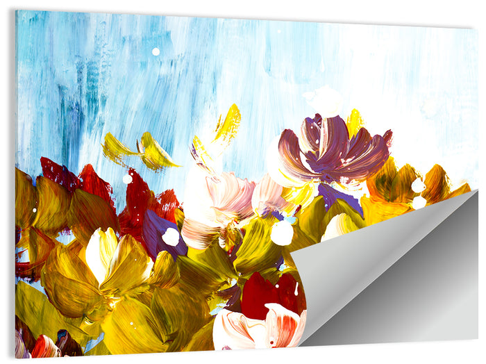 Impasto Floral Garden Wall Art as a poster print