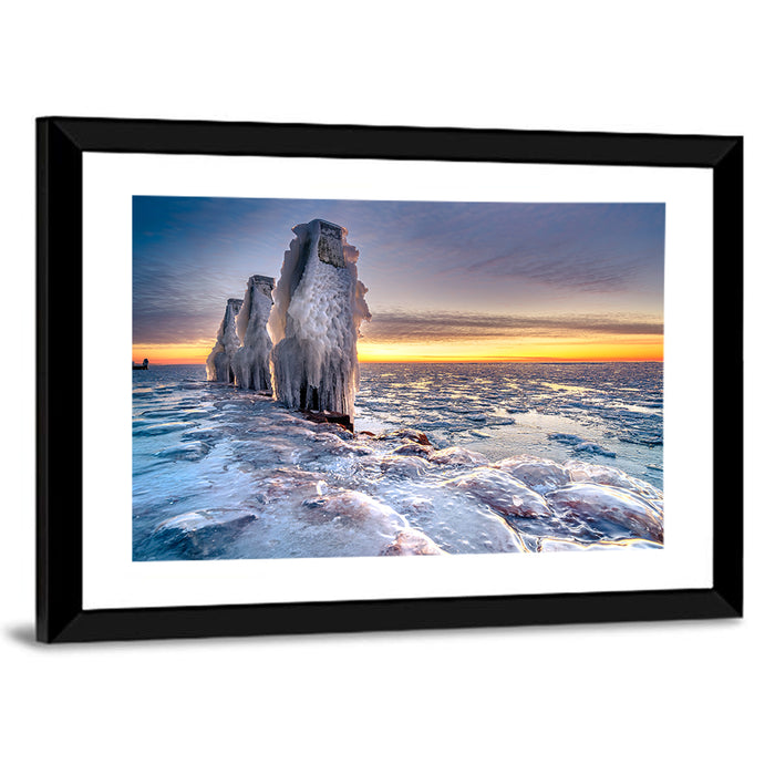 Netherlands Ice Sculpture Wall Art as a framed print