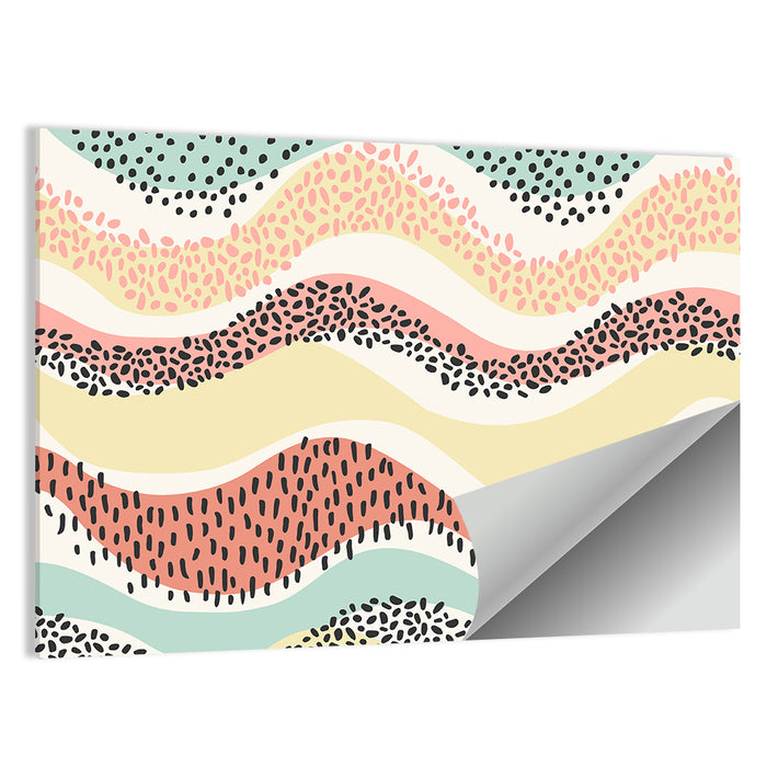 Pastel Pond Waves Wall Art as a poster print
