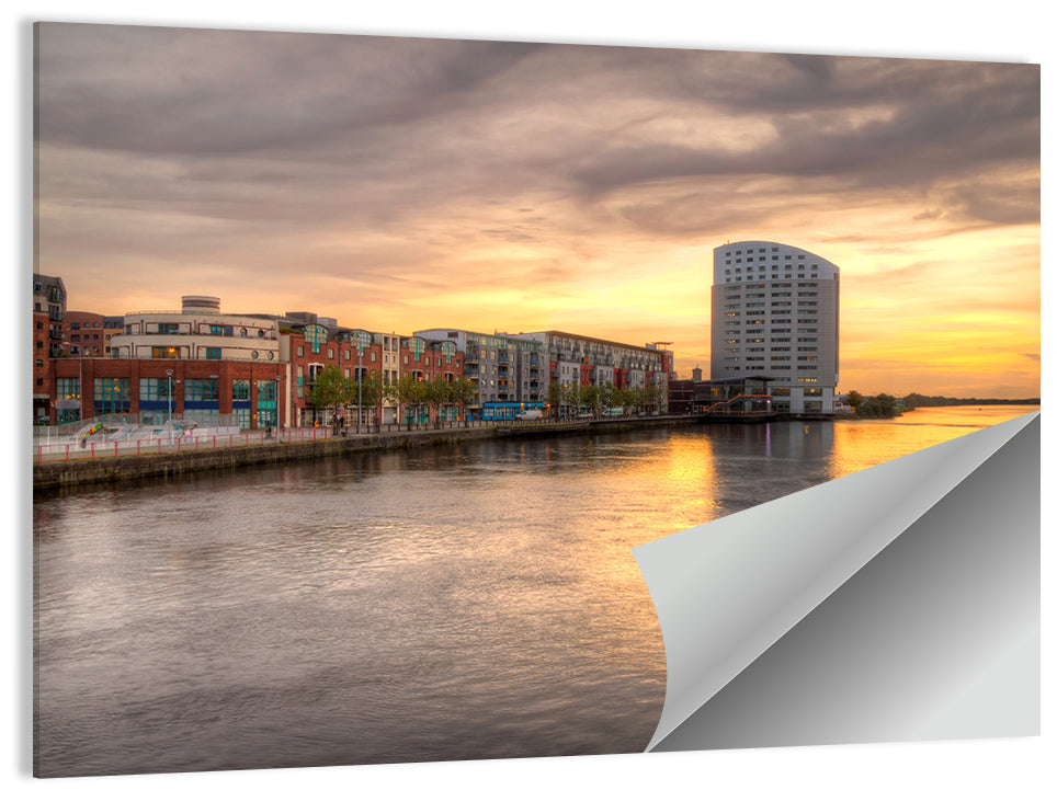 Limerick Riverside at Dusk Wall Art
