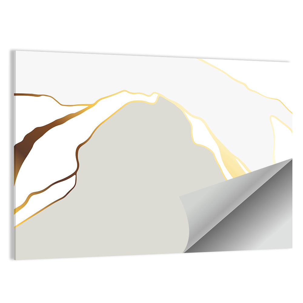 Golden Peak Abstract Wall Art