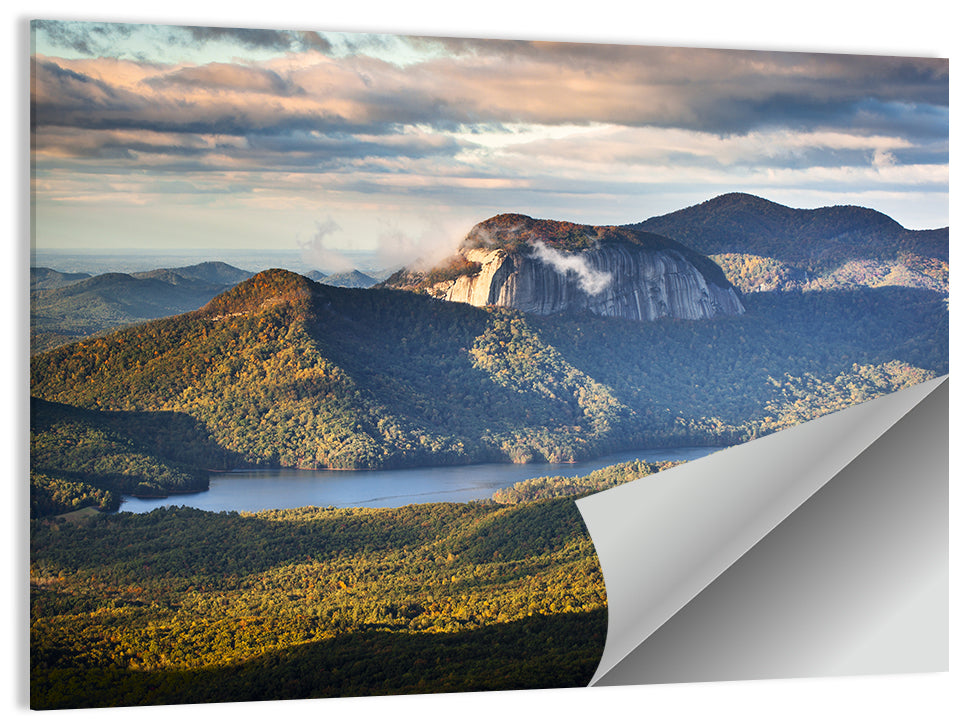 Table Rock Sunrise Over Looking Glass Rock Wall Art