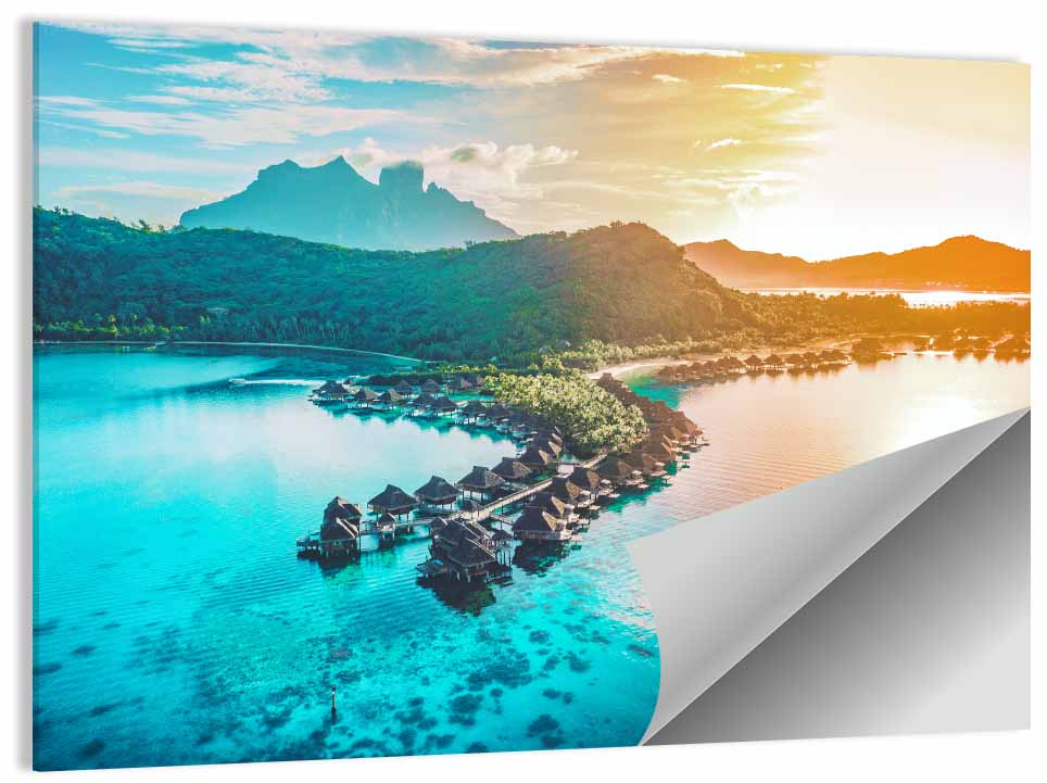 Bora Bora Overwater Bungalows Wall Art