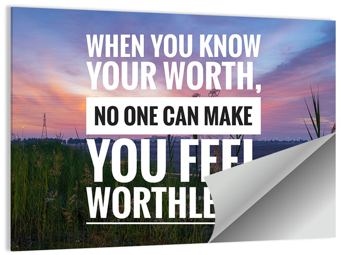 When You Know Your Worth, Golden Hour Wall Art as a poster print