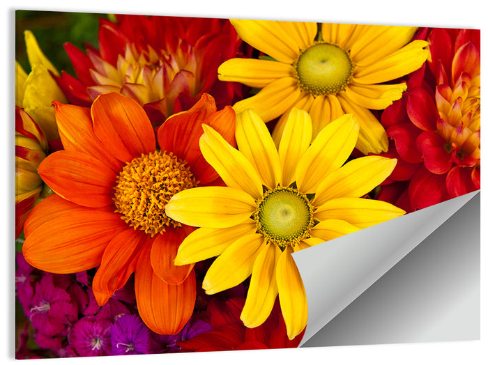 Fresh Autumn Flowers Wall Art as a poster print