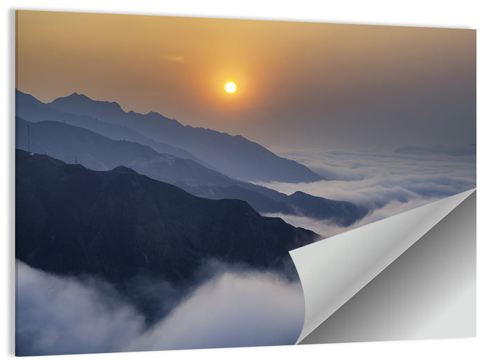 Ta Xua Range at Golden Dawn Wall Art as a poster print