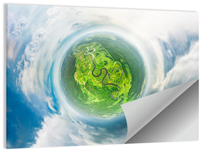 Spherical Forest from Space Wall Art as a poster print
