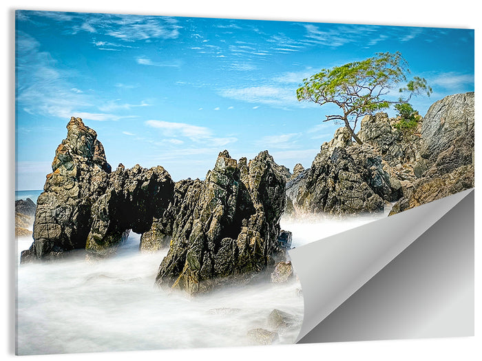 Karang Bebay Misty Shore Wall Art as a poster print