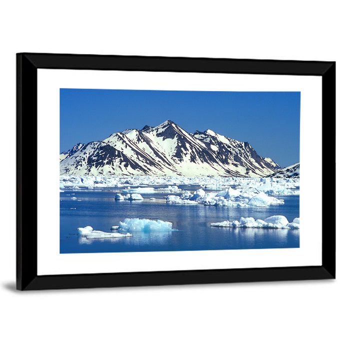 Eastern Greenland Sea Wall Art as a framed print