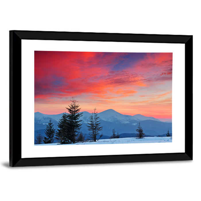Chernogora Mountains at Sunset Wall Art as a framed print