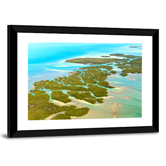 Florida Keys Mangrove Islands Wall Art as a framed print