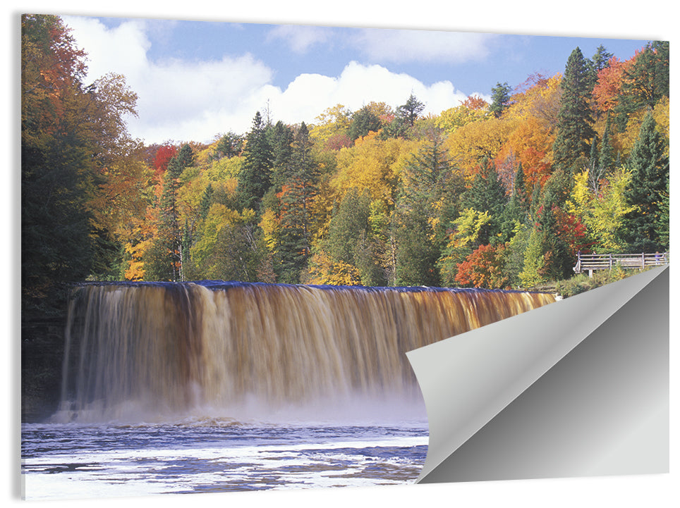 Tahquamenon Falls Autumn Waterfall Wall Art