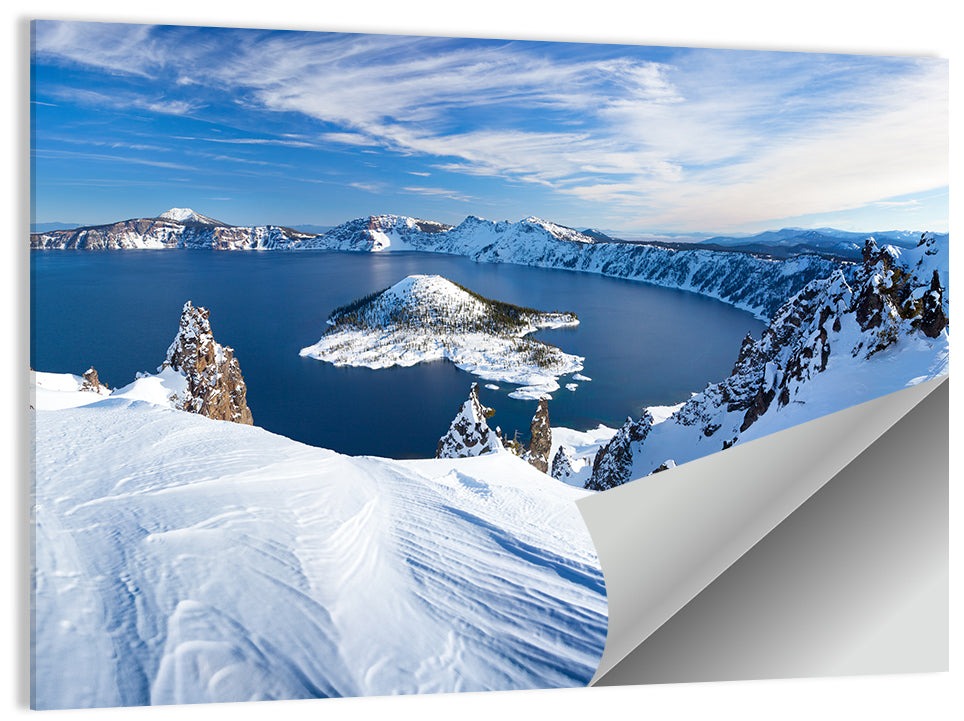 Crater Lake with Wizard Island Wall Art