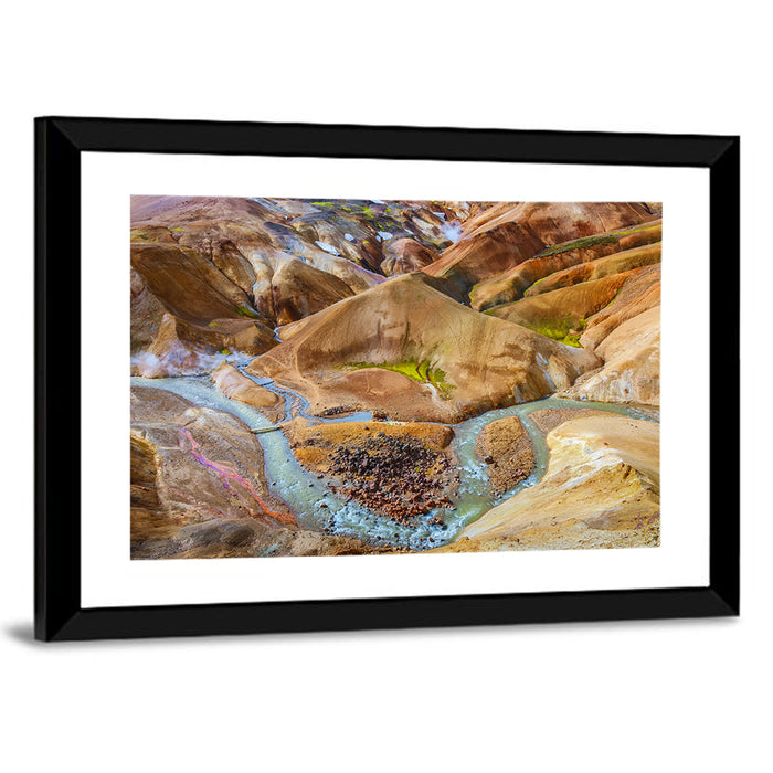 Kerlingarfjöll Geothermal Landscape Wall Art as a framed print