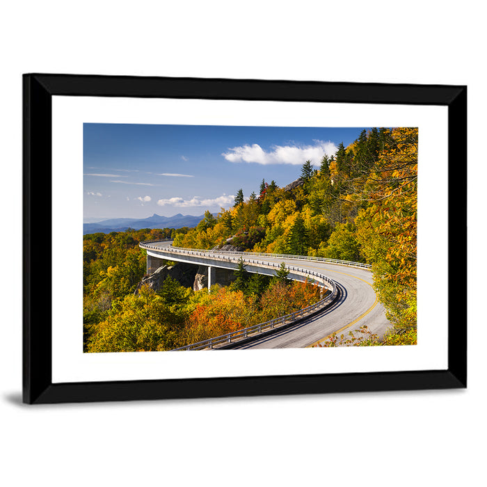 Linn Cove Viaduct at Grandfather Mountain Wall Art as a framed print