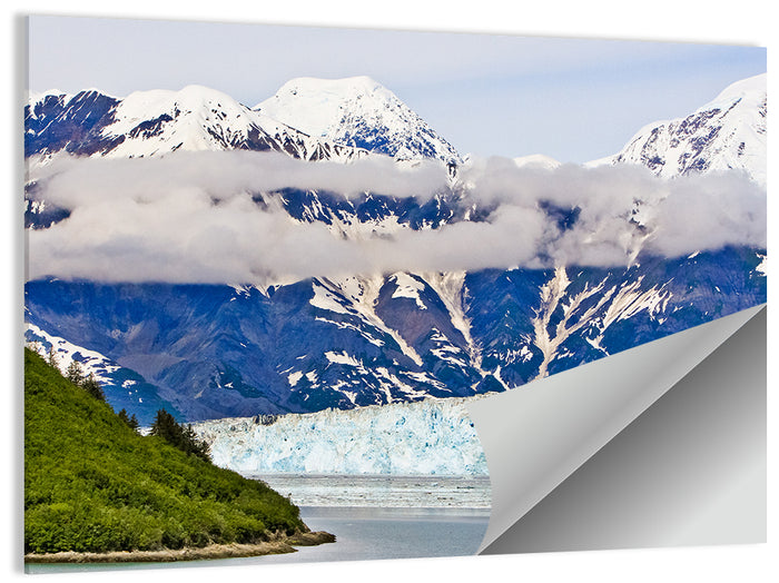 Hubbard Glacier and Snowcapped Peaks Wall Art as a poster print