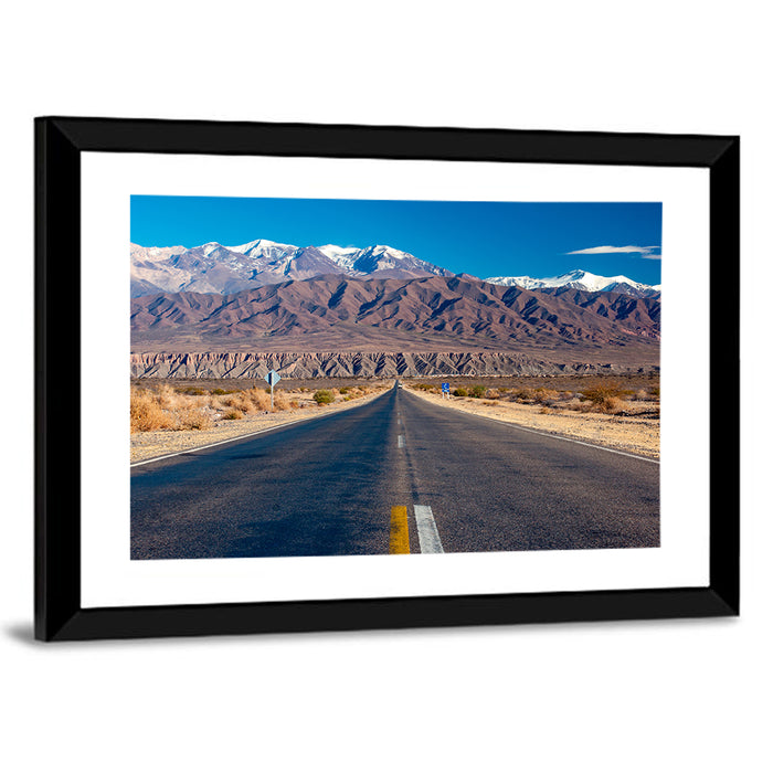 Northern Argentina Desert Road Wall Art as a framed print