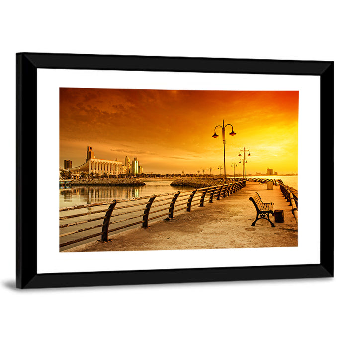 National Assembly at Golden Hour Wall Art as a framed print