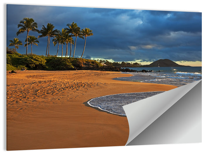 Poolenalena Beach Sunset Wall Art as a poster print