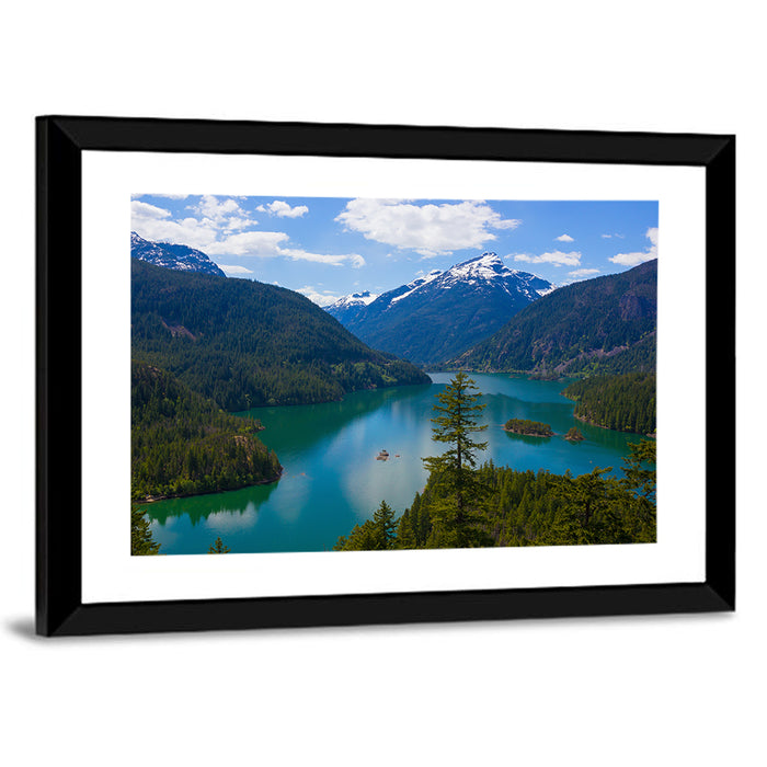 Diablo Lake Reflections Wall Art as a framed print