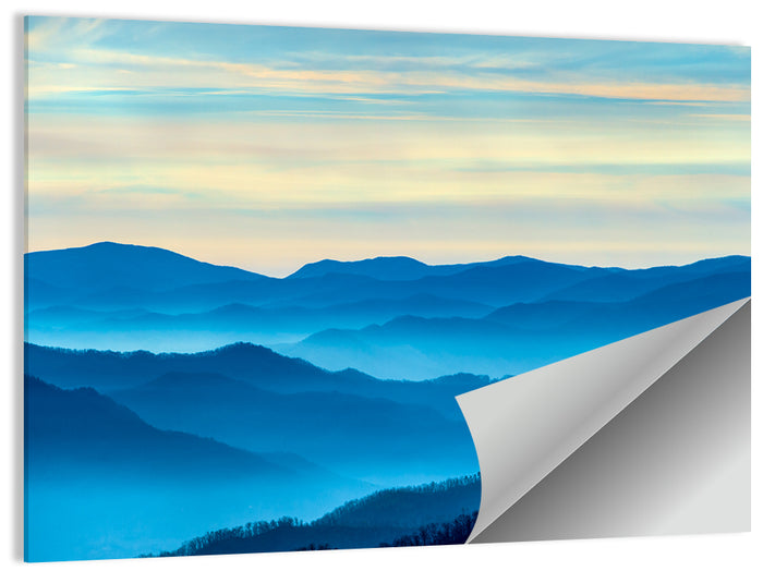 Smoky Mountain Layers at Dawn Wall Art as a poster print