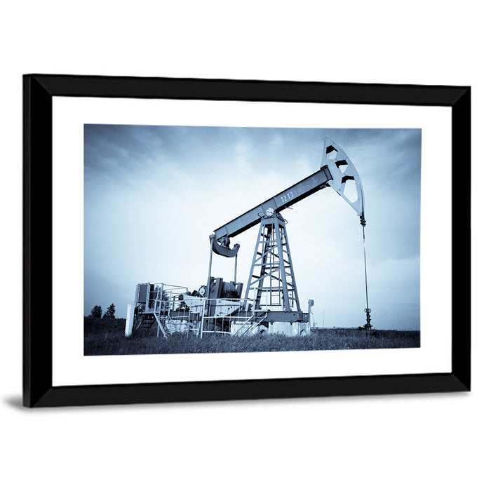 Oil Pump Jack 1211 Wall Art as a framed print