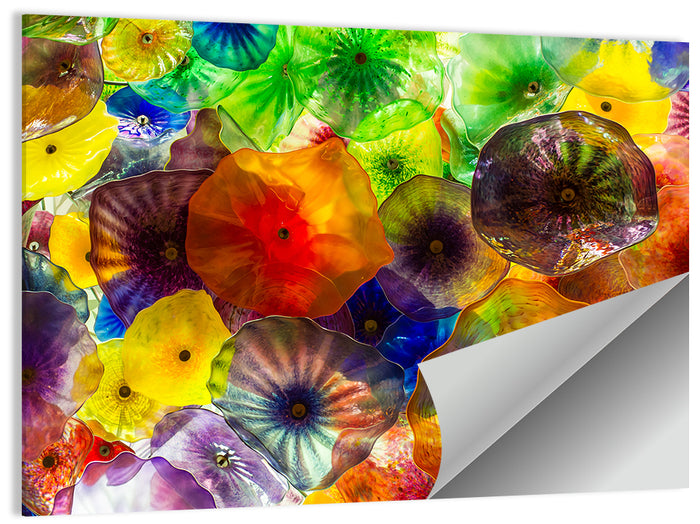 Kaleidoscopic Glass Bloom Abstract Wall Art as a poster print