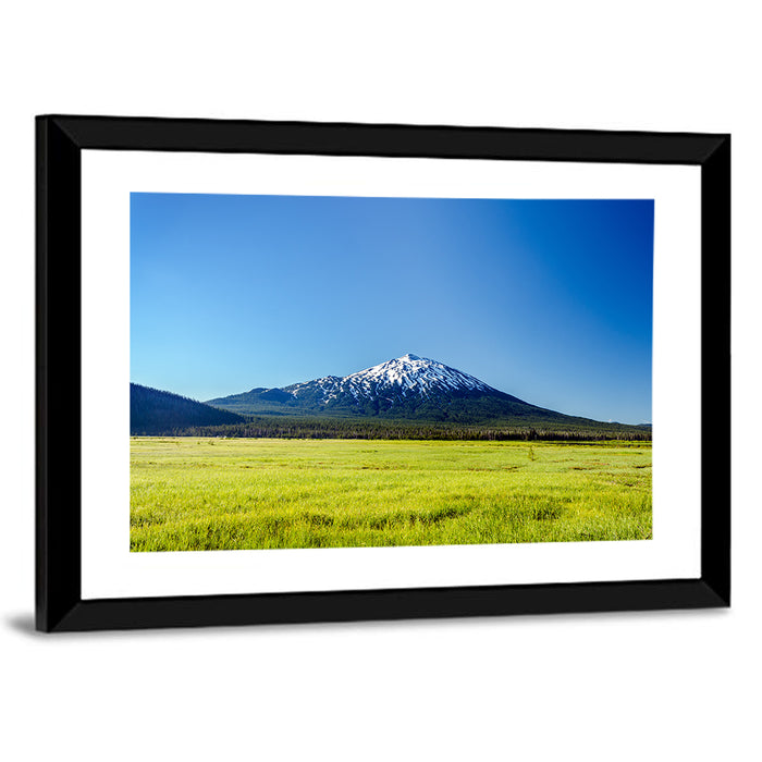 Mount Bachelor Wall Art as a framed print