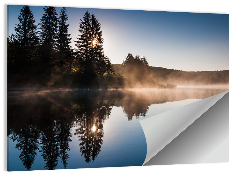 Spruce Knob Lake Morning Mist Wall Art