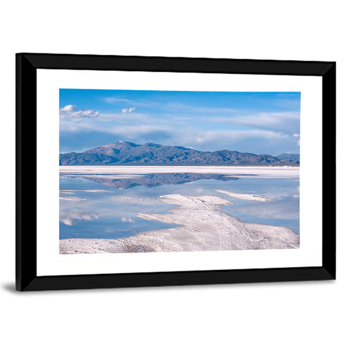 Salinas Grandes Salt Flats Wall Art as a framed print