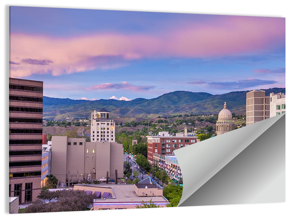 Boise Downtown at Golden Hour Wall Art