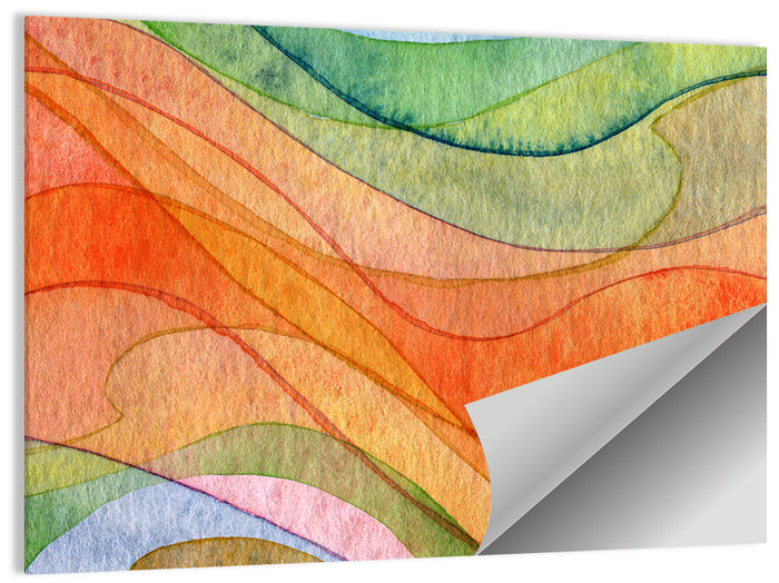 Flying Waves Abstract Wall Art as a poster print