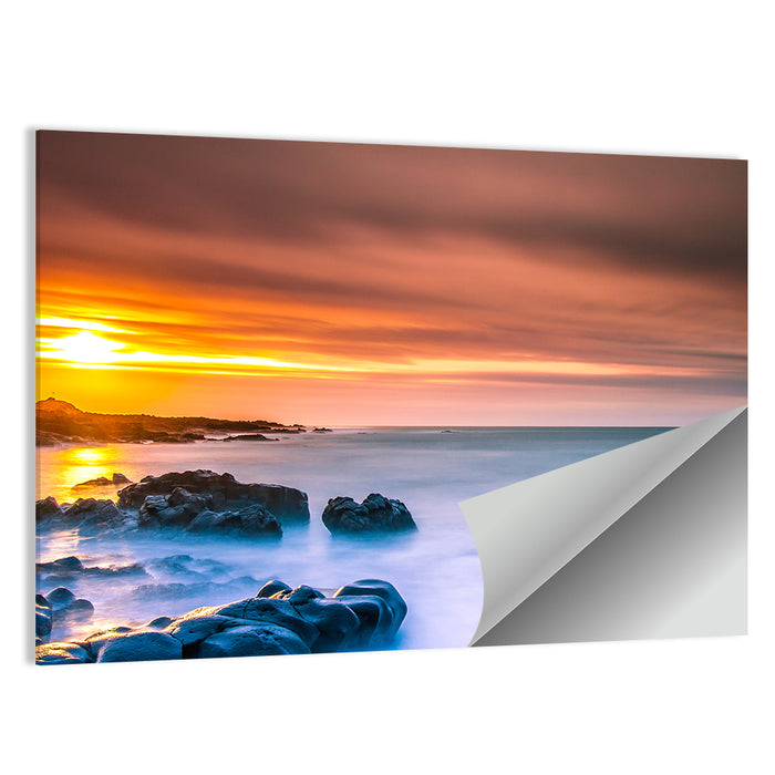 Reykjanes Golden Hour Beach Wall Art as a poster print