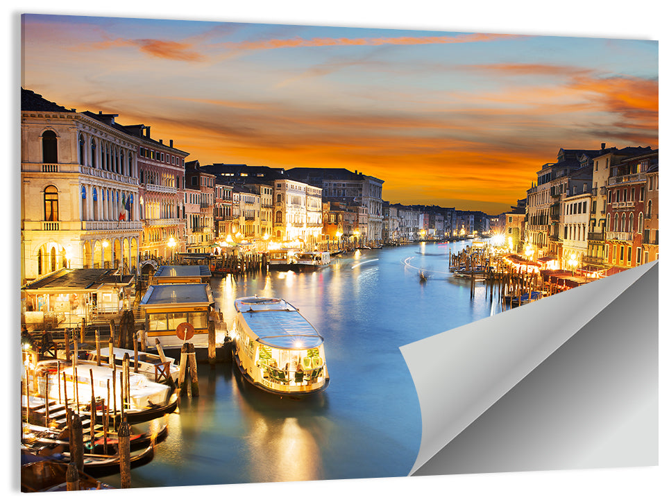 Venice Grand Canal at Dusk Wall Art
